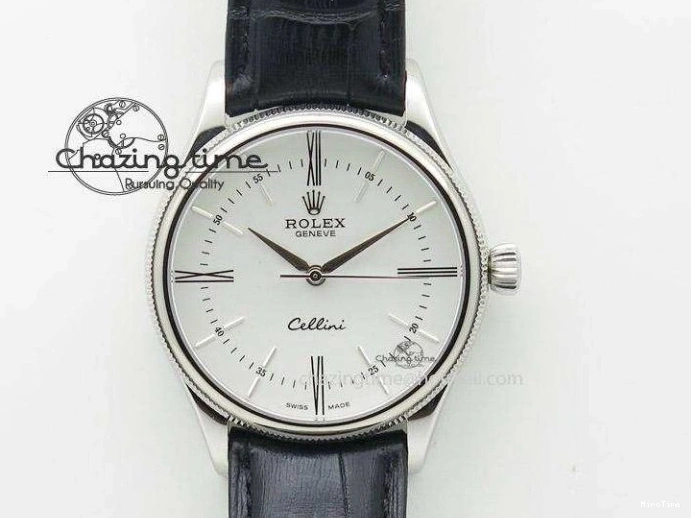 MiroTime 0320 Cellini 50535 Moonphase RG GMF Best Edition White Dial on Brown Leather Strap A Lightweight 2634